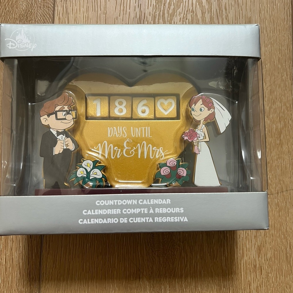 Disney Parks Pixar Up Carl‎ & Ellie Wedding Countdown Calendar NEW NIB